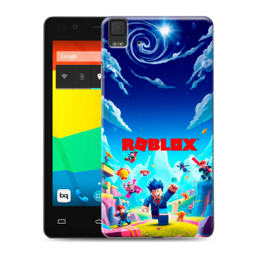 Силиконовый чехол на BQ Aquaris E4.5 с принтом Roblox Роблокс