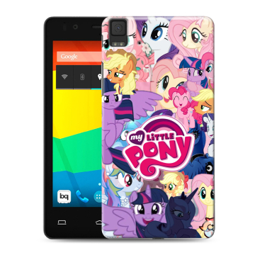 Силиконовый чехол на BQ Aquaris E4.5 с принтом My little pony Дружба чудо