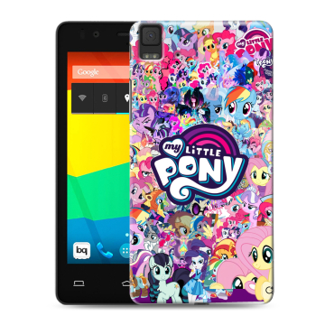 Силиконовый чехол на BQ Aquaris E4.5 с принтом My little pony Дружба чудо