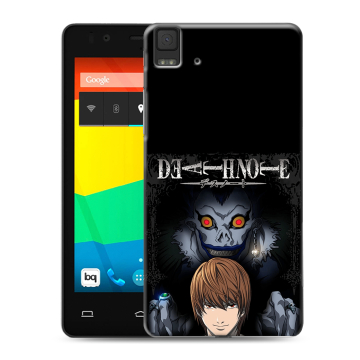 Силиконовый чехол на BQ Aquaris E4.5 с принтом Death note Тетрадь смерти