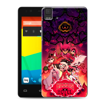 Силиконовый чехол на BQ Aquaris E4.5 с принтом Hazbin Hotel Отель Хазбин