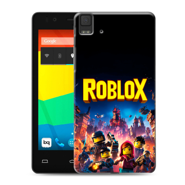 Силиконовый чехол на BQ Aquaris E4.5 с принтом Roblox Роблокс