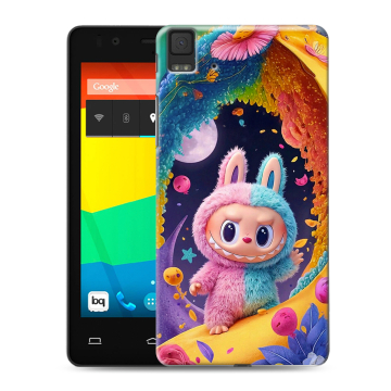 Силиконовый чехол на BQ Aquaris E4.5 с принтом Labubu Лабубу