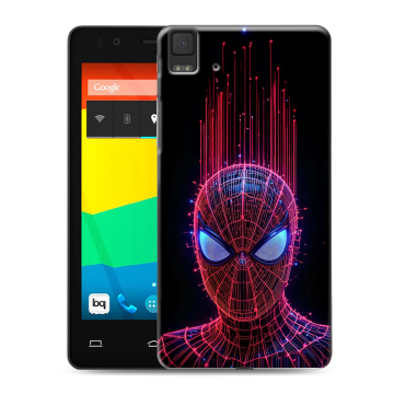 Силиконовый чехол на BQ Aquaris E4.5 с принтом Spiderman Человек паук