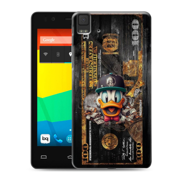 Силиконовый чехол на BQ Aquaris E4.5 с принтом Дональд Дак Доллар