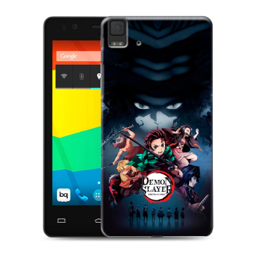 Силиконовый чехол на BQ Aquaris E4.5 с принтом Demon Slayer Клинок рассекающий демонов