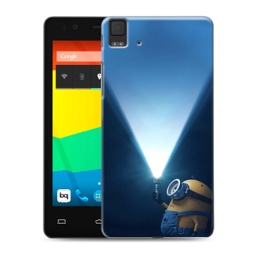 Силиконовый чехол на BQ Aquaris E4.5 с принтом Миньоны