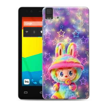Силиконовый чехол на BQ Aquaris E4.5 с принтом Labubu Лабубу