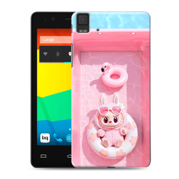 Силиконовый чехол на BQ Aquaris E4.5 с принтом Labubu Лабубу
