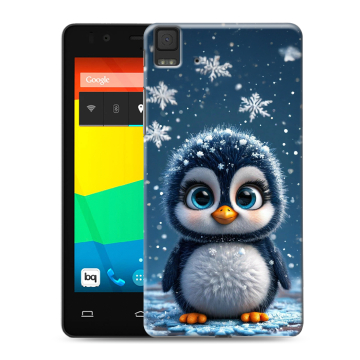 Силиконовый чехол на BQ Aquaris E4.5 с принтом Новый год