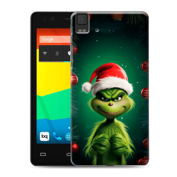Силиконовый чехол на BQ Aquaris E4.5 с принтом Гринч Новый год Рождество