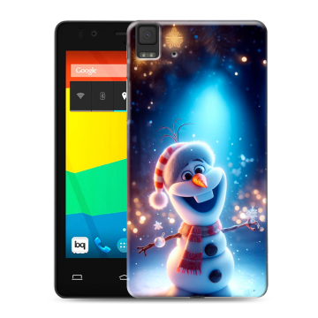 Силиконовый чехол на BQ Aquaris E4.5 с принтом Новый год