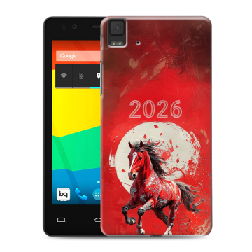 Силиконовый чехол на BQ Aquaris E4.5 с принтом Новый год