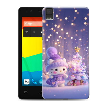 Силиконовый чехол на BQ Aquaris E4.5 с принтом Новый год