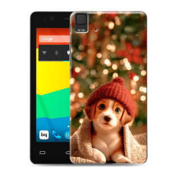 Силиконовый чехол на BQ Aquaris E4.5 с принтом Новый год