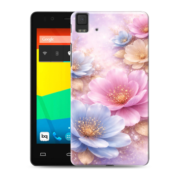 Силиконовый чехол на BQ Aquaris E4.5 с принтом женский
