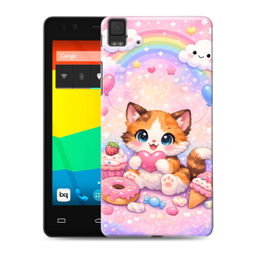 Силиконовый чехол на BQ Aquaris E4.5 с принтом для девочек