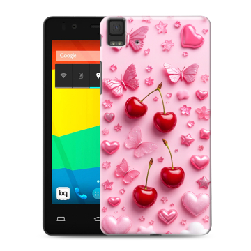 Силиконовый чехол на BQ Aquaris E4.5 с принтом для девочек