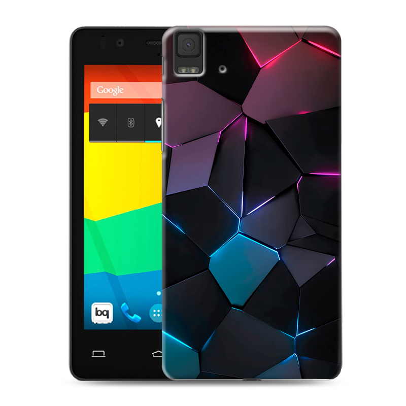 Силиконовый чехол на BQ Aquaris E4.5 с принтом Геометрия неона Силиконовый чехол на BQ Aquaris E4.5 с принтом Геометрия неона