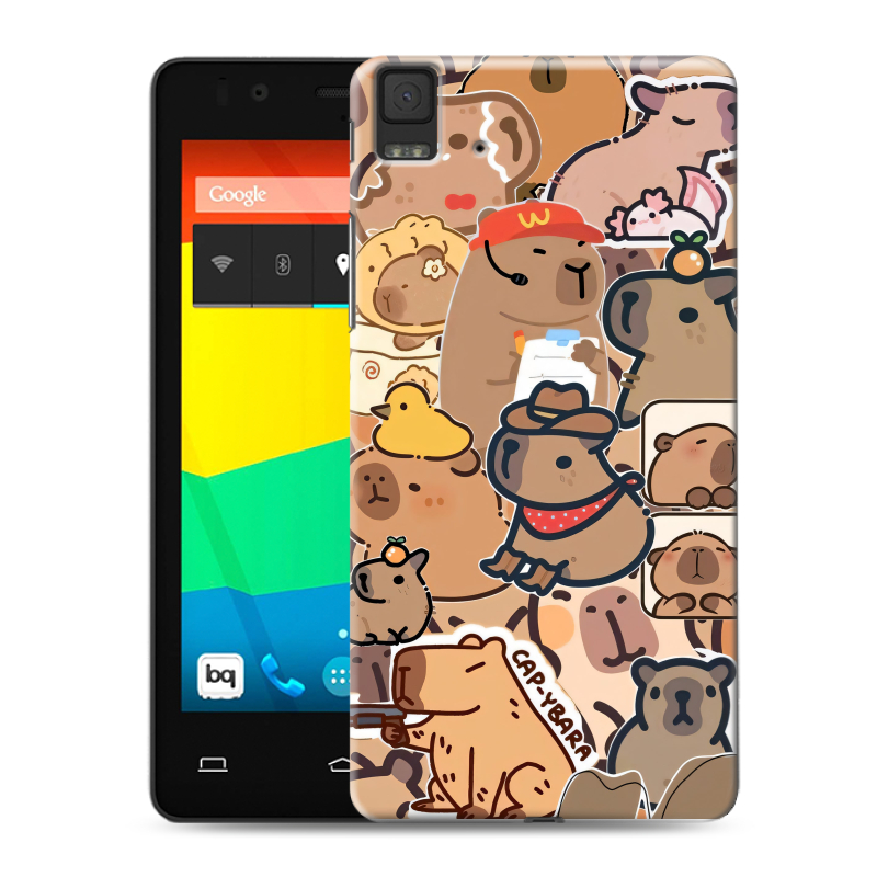 Силиконовый чехол на BQ Aquaris E4.5 с принтом капибара Силиконовый чехол на BQ Aquaris E4.5 с принтом капибара