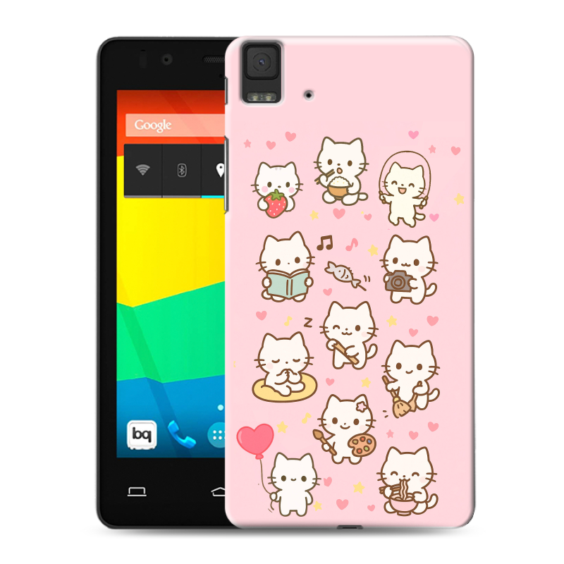 Силиконовый чехол на BQ Aquaris E4.5 с принтом Hello Kitty Хелоу Кити Силиконовый чехол на BQ Aquaris E4.5 с принтом Hello Kitty Хелоу Кити