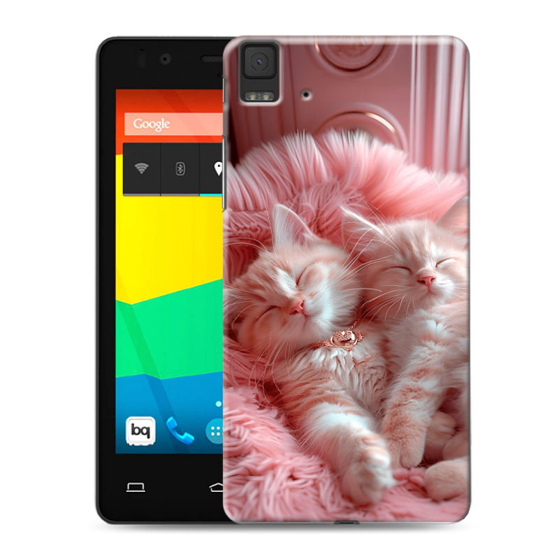 Силиконовый чехол на BQ Aquaris E4.5 с принтом котята котики Силиконовый чехол на BQ Aquaris E4.5 с принтом котята котики