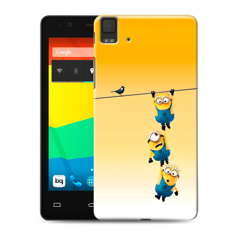 Силиконовый чехол на BQ Aquaris E4.5 с принтом Миньоны Силиконовый чехол на BQ Aquaris E4.5 с принтом Миньоны