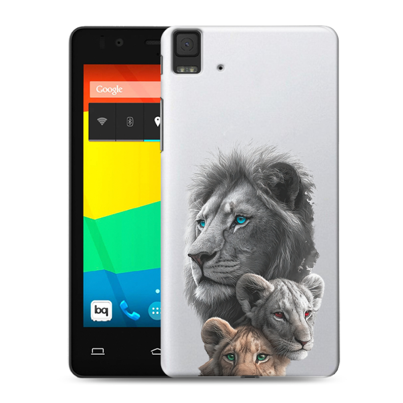 Силиконовый чехол на BQ Aquaris E4.5 с принтом Львы Силиконовый чехол на BQ Aquaris E4.5 с принтом Львы