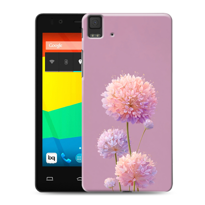 Силиконовый чехол на BQ Aquaris E4.5 с принтом Цветы Силиконовый чехол на BQ Aquaris E4.5 с принтом Цветы