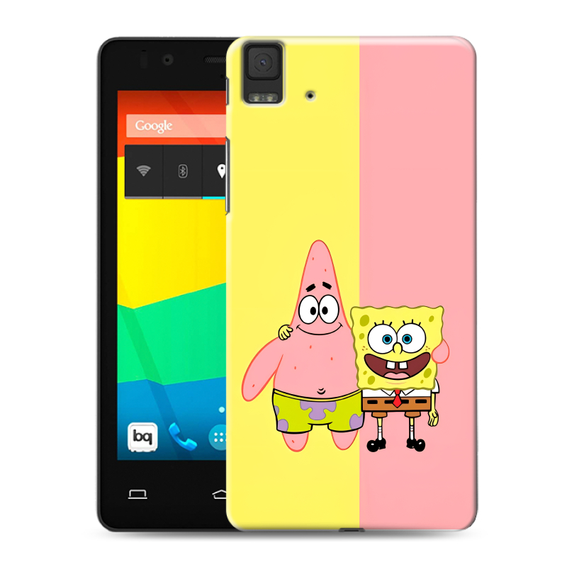 Силиконовый чехол на BQ Aquaris E4.5 с принтом Спанч боб Спанчбоб Силиконовый чехол на BQ Aquaris E4.5 с принтом Спанч боб Спанчбоб
