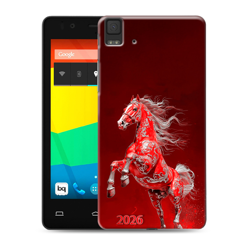 Силиконовый чехол на BQ Aquaris E4.5 с принтом Новый год Силиконовый чехол на BQ Aquaris E4.5 с принтом Новый год