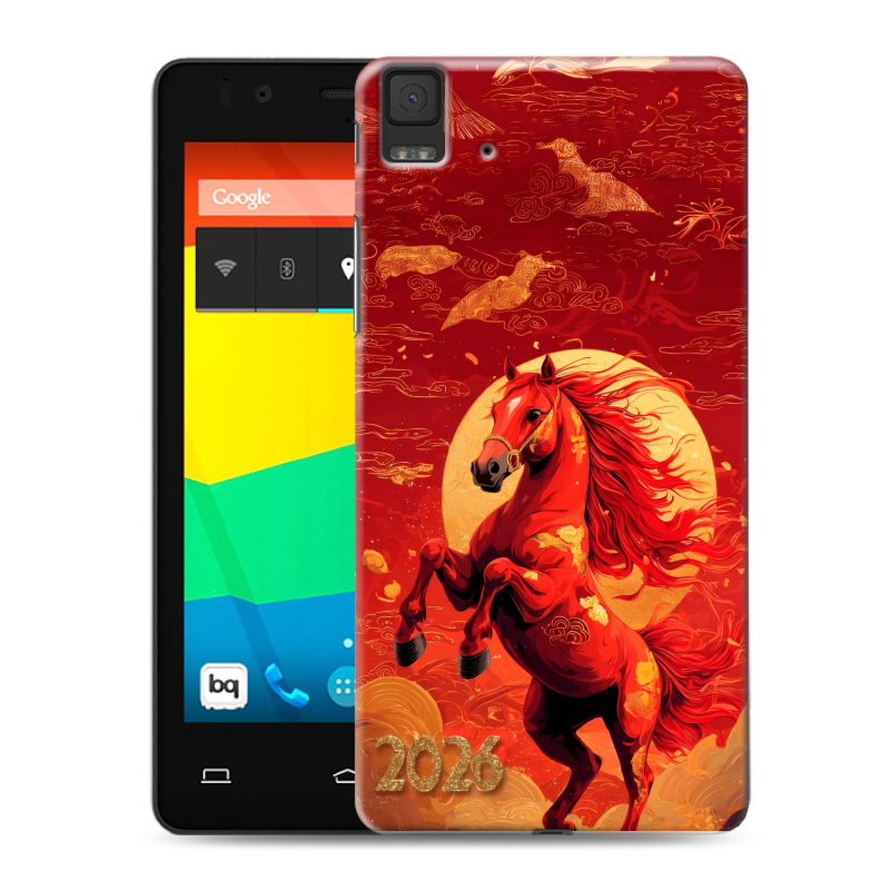 Силиконовый чехол на BQ Aquaris E4.5 с принтом Новый год Силиконовый чехол на BQ Aquaris E4.5 с принтом Новый год