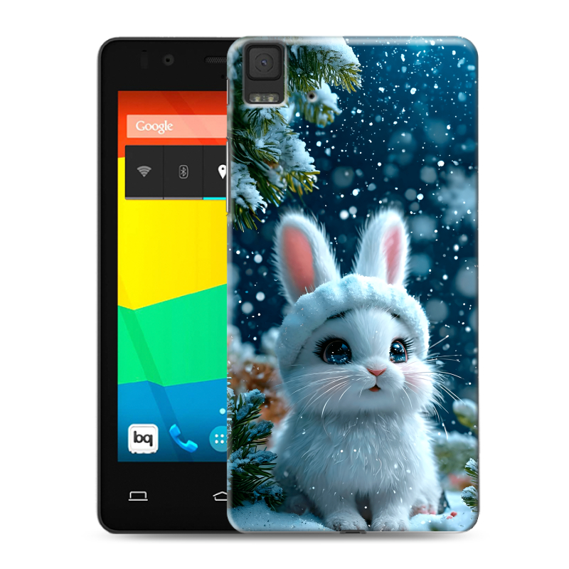 Силиконовый чехол на BQ Aquaris E4.5 с принтом Новый год Силиконовый чехол на BQ Aquaris E4.5 с принтом Новый год