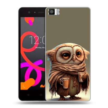 Силиконовый чехол на BQ Aquaris M5 с принтом Сова