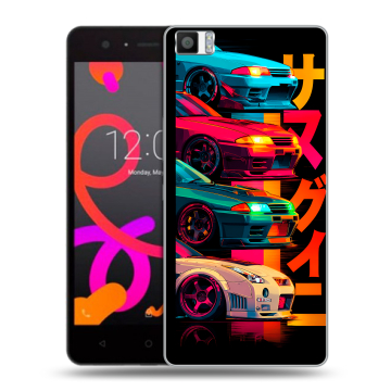 Силиконовый чехол на BQ Aquaris M5 с принтом Гоночные машины Силиконовый чехол на BQ Aquaris M5 с принтом Гоночные машины