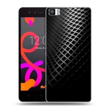 Силиконовый чехол на BQ Aquaris M5 с принтом Текстура металла