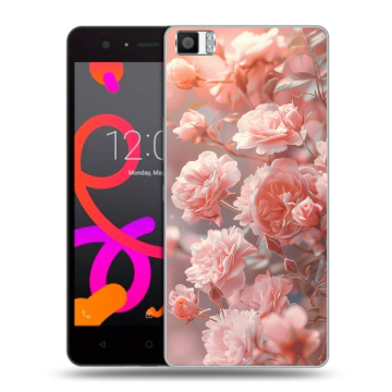 Силиконовый чехол на BQ Aquaris M5 с принтом Розовые розы Силиконовый чехол на BQ Aquaris M5 с принтом Розовые розы
