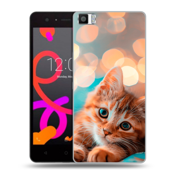 Силиконовый чехол на BQ Aquaris M5 с принтом котик Силиконовый чехол на BQ Aquaris M5 с принтом котик