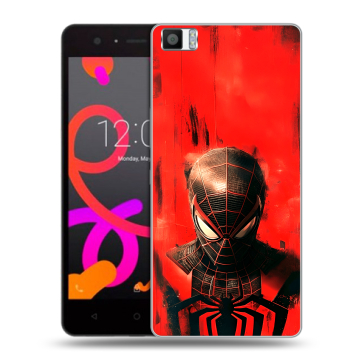Силиконовый чехол на BQ Aquaris M5 с принтом человек паук spiderman Силиконовый чехол на BQ Aquaris M5 с принтом человек паук spiderman