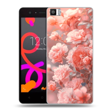 Силиконовый чехол на BQ Aquaris M5 с принтом Розы цветы Силиконовый чехол на BQ Aquaris M5 с принтом Розы цветы