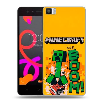 Силиконовый чехол на BQ Aquaris M5 с принтом Майнкрафт Minecraft Силиконовый чехол на BQ Aquaris M5 с принтом Майнкрафт Minecraft