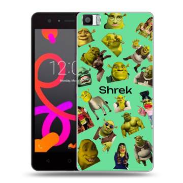 Силиконовый чехол на BQ Aquaris M5 с принтом Шрек Shrek Силиконовый чехол на BQ Aquaris M5 с принтом Шрек Shrek