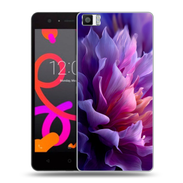 Силиконовый чехол на BQ Aquaris M5 с принтом женский цветы
