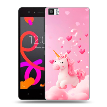 Силиконовый чехол на BQ Aquaris M5 с принтом Единорог