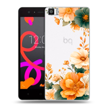 Силиконовый чехол на BQ Aquaris M5 с принтом Цветы принт Силиконовый чехол на BQ Aquaris M5 с принтом Цветы принт