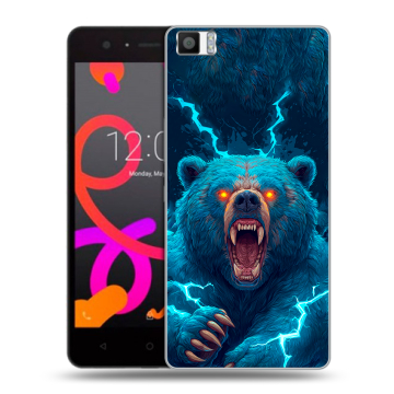 Силиконовый чехол на BQ Aquaris M5 с принтом Медведь Силиконовый чехол на BQ Aquaris M5 с принтом Медведь