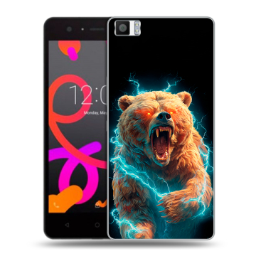 Силиконовый чехол на BQ Aquaris M5 с принтом Медведь Силиконовый чехол на BQ Aquaris M5 с принтом Медведь