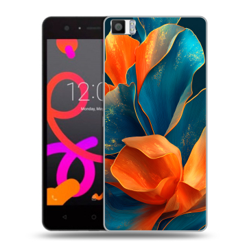 Силиконовый чехол на BQ Aquaris M5 с принтом Цветы Силиконовый чехол на BQ Aquaris M5 с принтом Цветы