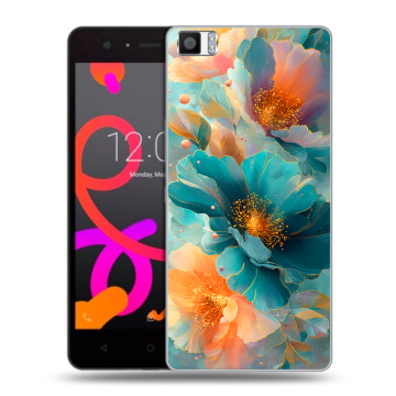 Силиконовый чехол на BQ Aquaris M5 с принтом Цветы Силиконовый чехол на BQ Aquaris M5 с принтом Цветы