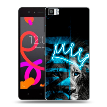 Силиконовый чехол на BQ Aquaris M5 с принтом Король лев